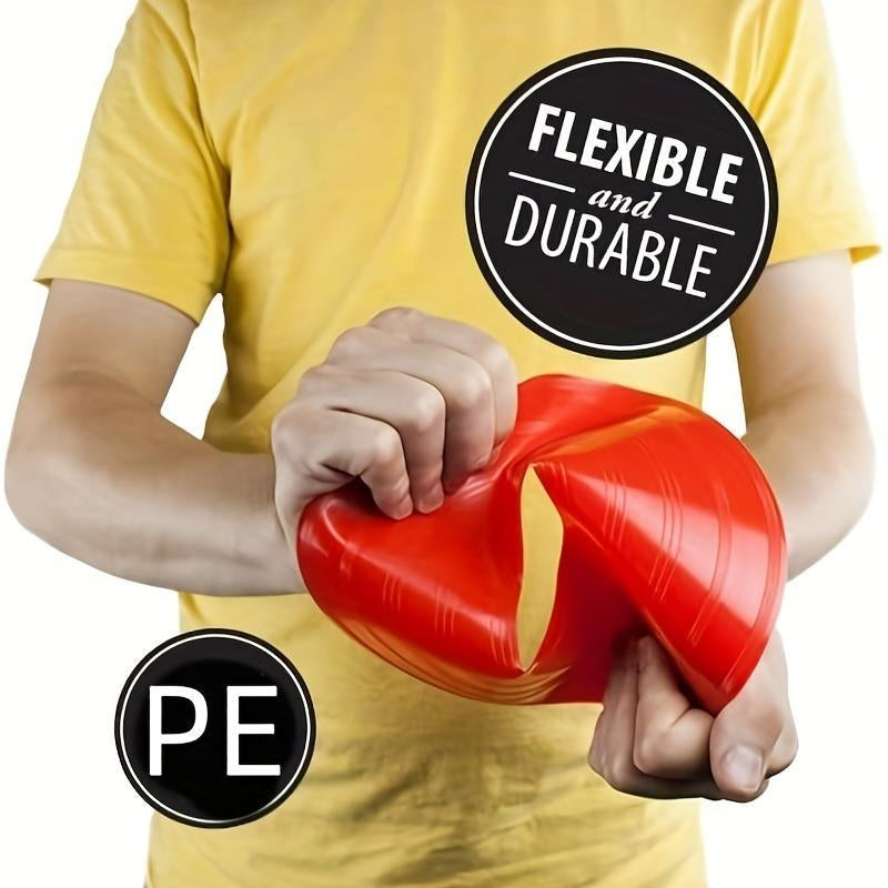 Elevate Your Game with the 15-Piece Football Training Marker Cone Set - Includes Metal Bracket and Convenient Net Bag for Easy Transport!