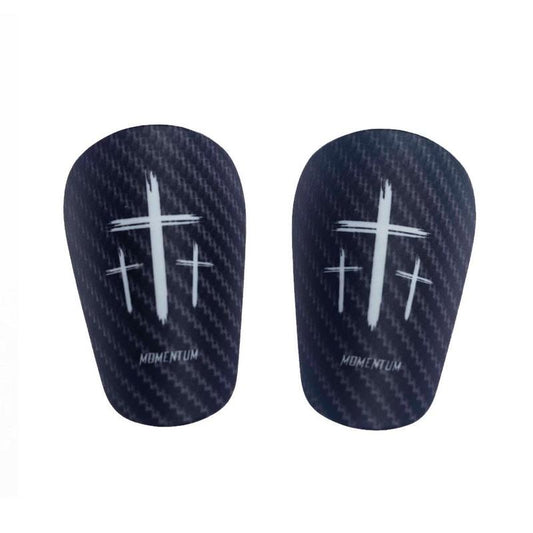 Premium Black Cross Mini Shin Guards for Enhanced Performance