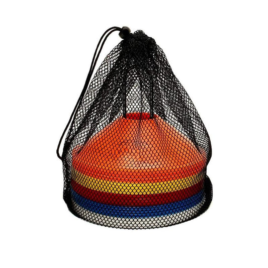 Elevate Your Game with the 15-Piece Football Training Marker Cone Set - Includes Metal Bracket and Convenient Net Bag for Easy Transport!